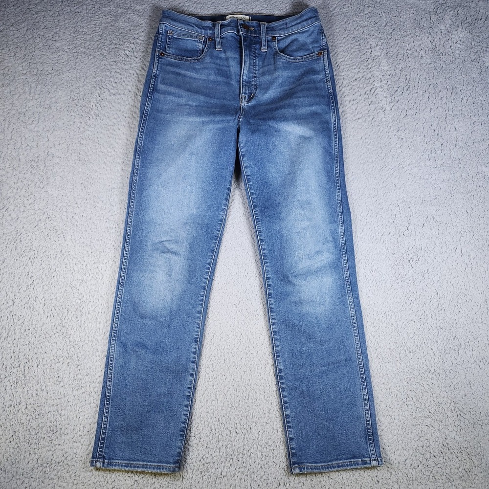 Madewell Mid Rise Stovepipe Jeans‎ In Dearham Wash SZ 27 EUC